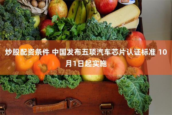 炒股配资条件 中国发布五项汽车芯片认证标准 10月1日起实施