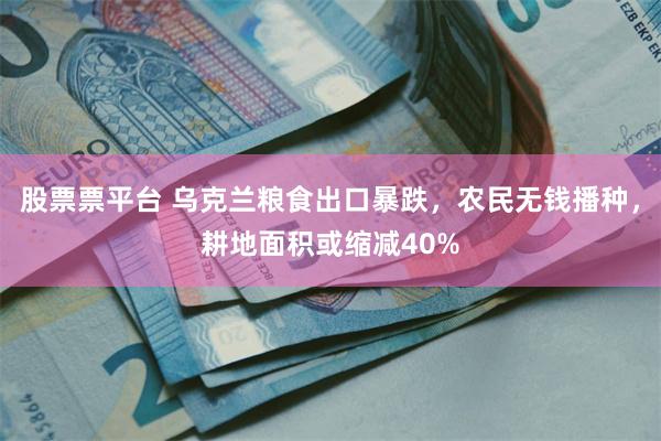 股票票平台 乌克兰粮食出口暴跌，农民无钱播种，耕地面积或缩减40%